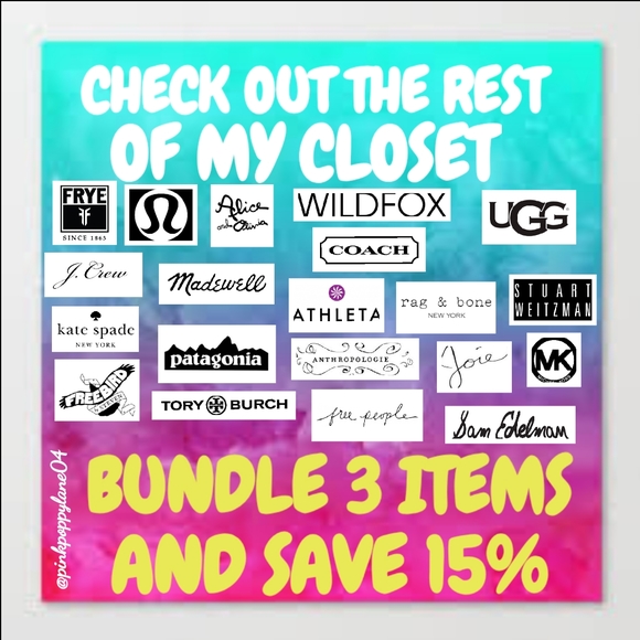 CHECK OUT MY CLOSET! BUNDLE 3 ITEMS AND SAVE %15 - Picture 1 of 1